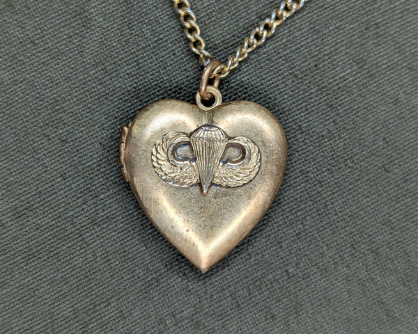 Paratrooper Jump Wings Locket Necklace