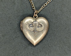 Paratrooper Jump Wings Locket Necklace