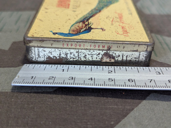 Atos Auslese Cigarette Tin with Peacock