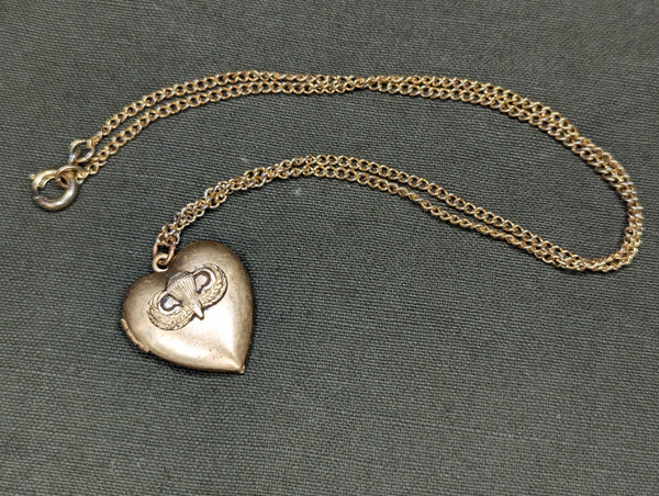 Paratrooper Jump Wings Locket Necklace