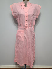 Lightweight Pink Gingham Dress <br> (B-36" W-26.5" H-36")