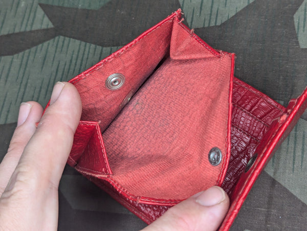 Faux Red Alligator German Wallet