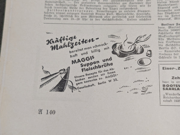 Canoe Sport Magazine 20 June 1936 Heft 18