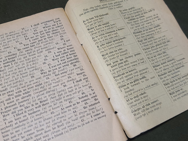 1938 Czech Book about Learning English