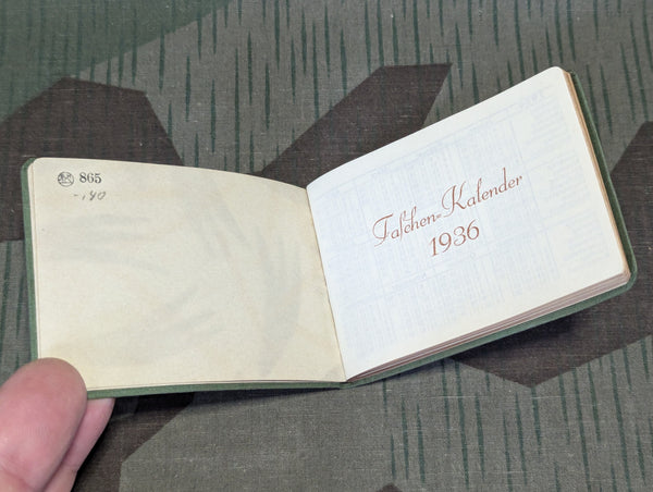 1936 Pocket Calendar Unused