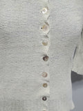 German Off-White Short Sleeve Sweater <br> (B-44" W-38")
