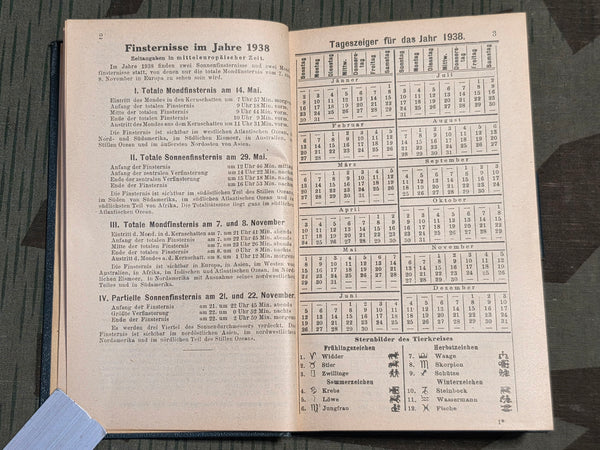 1938 Forestry Pocket Calendar / Diary