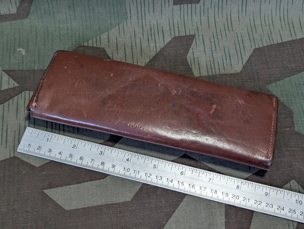 Period German Leather Pencil Case With Contents