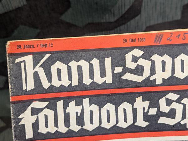 Canoe Sport Magazine 20 Mai 1939 Heft 12