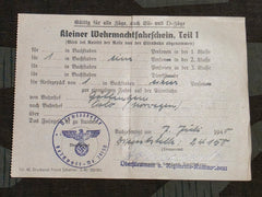 Kleiner Wehrmachtfahrschein Teil 1 and 2 Destination Oslo