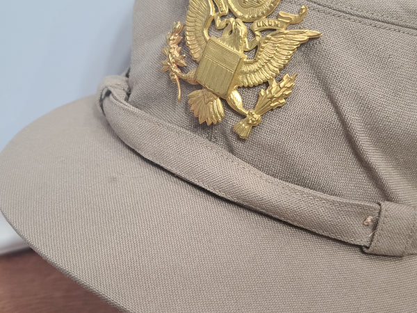 WAC Officer Khaki Hobby Hat (Size 22 1/2)