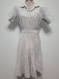 WAVES Seersucker Work Dress <br> (B-36" W-25" H-30")