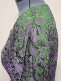 Green and Purple Dirndl <br> (B-40" W-34" H-50")