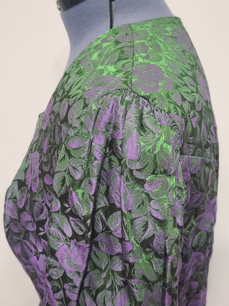 Green and Purple Dirndl <br> (B-40" W-34" H-50")