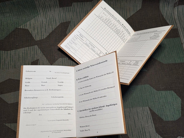 Deutscher Volkssturm Wehrmacht Soldbuch Reproduction