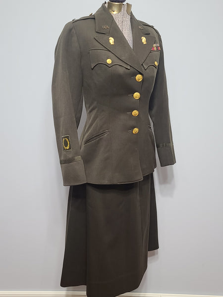 WAC Officer Uniform Jacket and Skirt <br> (B-32" W-26" H-35")