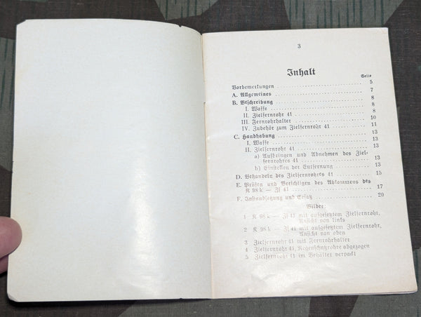 Original K98 Zf41 Scope Manual D 136/1 1942