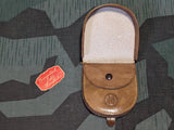Original Deadstock Leather Wallet Horseshoe Form Light Brown