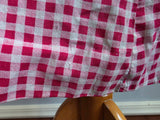 Red and White Gingham Dress <br> (B-41" W-32" H-40")