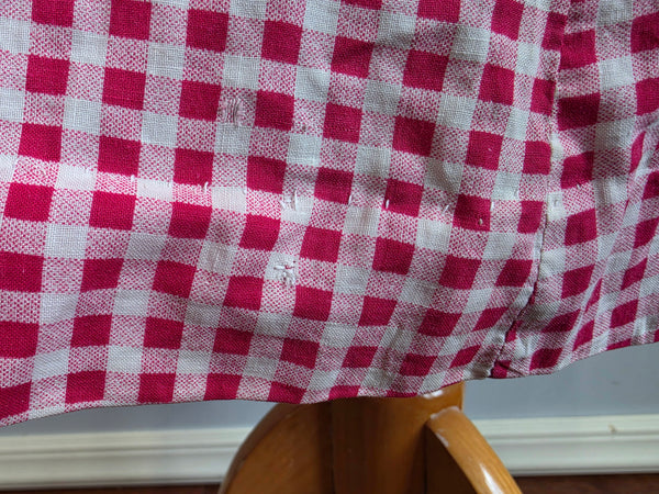 Red and White Gingham Dress <br> (B-41" W-32" H-40")