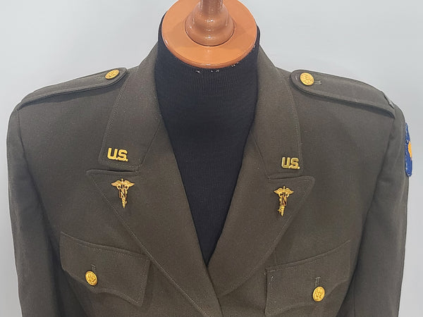 Army Nurse Uniform Set Jacket and Skirt <br> (B-38" W-28" H-36")