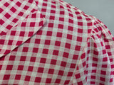 Red and White Gingham Dress <br> (B-41" W-32" H-40")