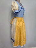 German Light Blue Dirndl and Apron <br> (B-34" W-25.5")