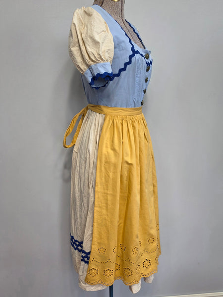 German Light Blue Dirndl and Apron <br> (B-34" W-25.5")