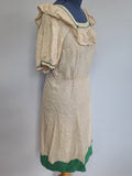 German Prewar Silk Dress Handmade <br> (B-46" W-39.5" H-46")