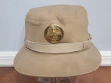 WAAC Khaki Hobby Hat Size 21 with Walking Eagle Emblem