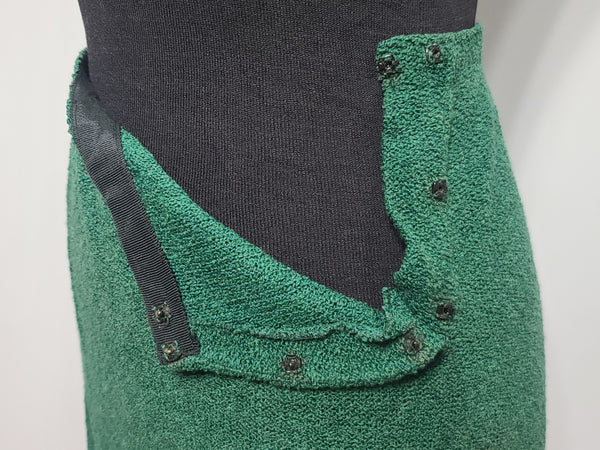 Green Knit Top and Skirt Set <br> (B-36" W-26" H-36")