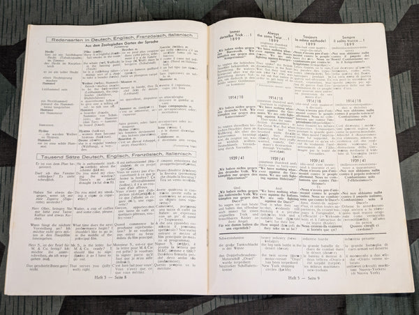 Paustians Lustige Sprachzeitschrift Funny Language Magazine Heft 3 25.1.1941