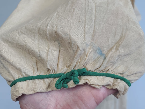 German Prewar Silk Dress Handmade <br> (B-46" W-39.5" H-46")