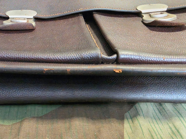 Pre War German Pebbled Leather Briefcase