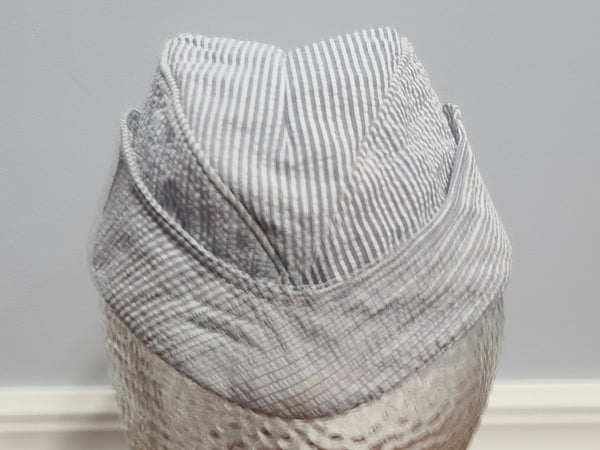 WAVES Seersucker Garrison Cap (Size 22)