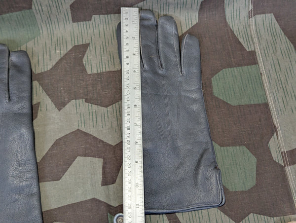 German Insulated Gray Leather Gloves 9 1/2