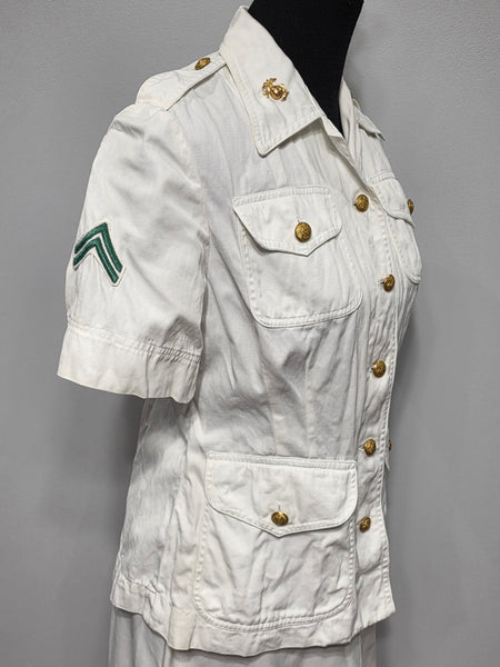 USMCWR Women's Marine Corps White Summer Jacket <br> (37" Bust)