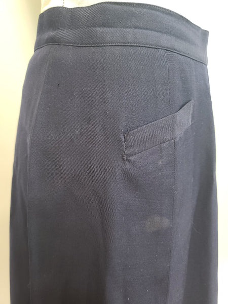 Navy WAVES Uniform: Jacket and Skirt <br> (B-38" W-31" H-42")
