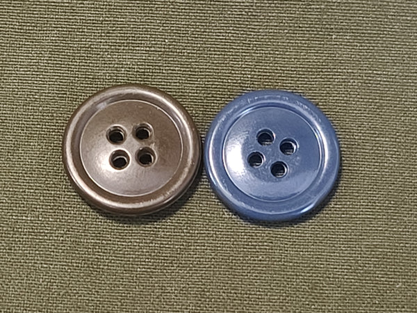 Blue/Gray Buttons (Lot of 10) ~7/8" (21mm)