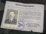 Original German Oilcloth Identification and Weapon Permit