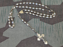 White Pearlescent German Rosary