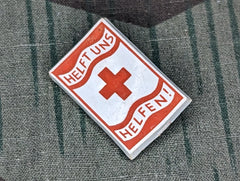 Helft Uns Helfen! German Red Cross Pin