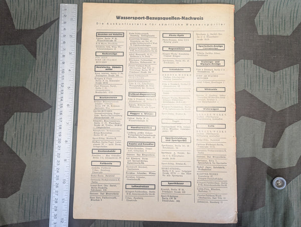 Canoe Sport Magazine 15 April 1939 Heft 8