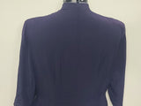 Dark Blue Rayon Dress with Polka Dots <br> (B-46" W-37" H-43")