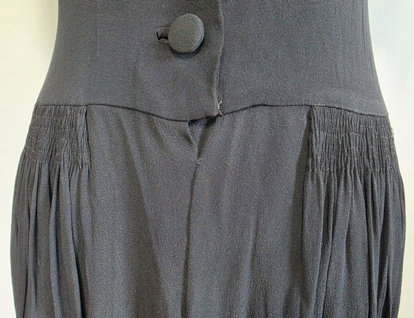 German Black Gown Long Evening Dress <br> (B-36" W-30" H-42")
