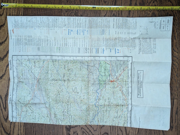 WWII American Red Cross Paris Map Printed on German Map!