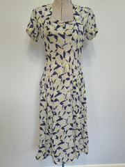 Newspaper Novelty Print Dress (as-is) <br> (B-34" W.25.5" H-34")