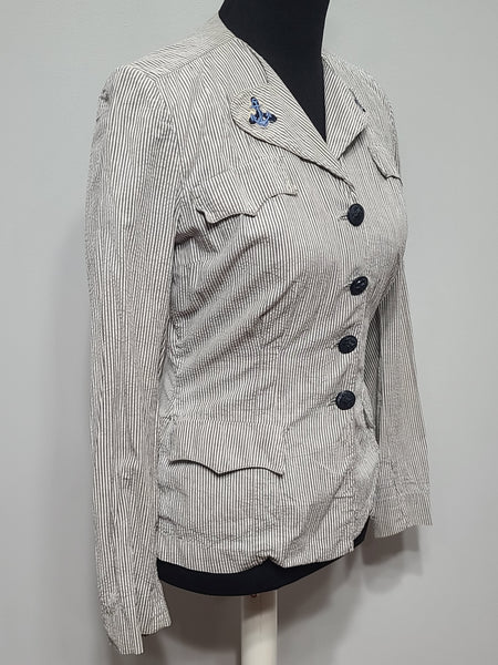Navy WAVES Seersucker Jacket <br> (36" Bust)