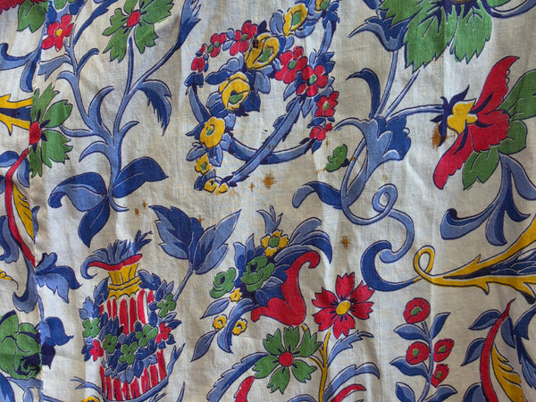 Brightly Colored Flower Print Dress <br> (B-38" W-28" H-33")