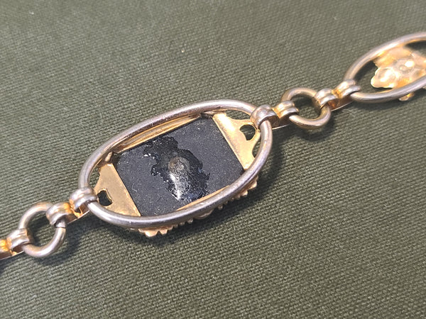 Army Eagle & Flowers Sweetheart Bracelet and Pin Set